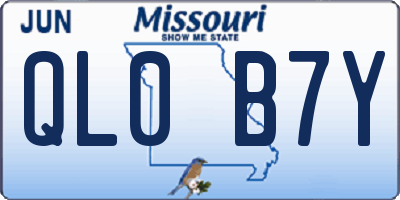 MO license plate QL0B7Y