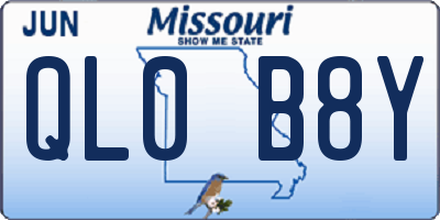 MO license plate QL0B8Y