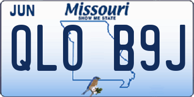 MO license plate QL0B9J
