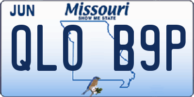 MO license plate QL0B9P