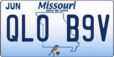 MO license plate QL0B9V
