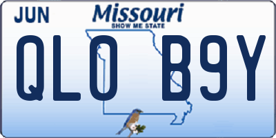 MO license plate QL0B9Y