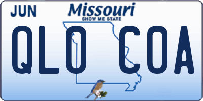 MO license plate QL0C0A