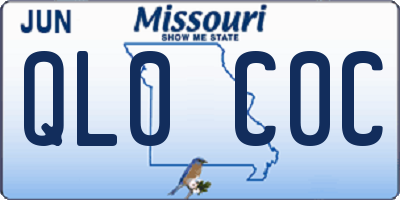 MO license plate QL0C0C