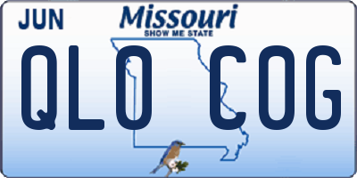 MO license plate QL0C0G