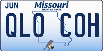 MO license plate QL0C0H