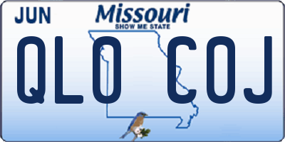 MO license plate QL0C0J