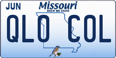 MO license plate QL0C0L