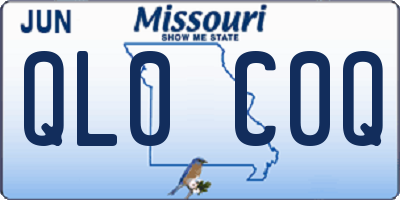 MO license plate QL0C0Q