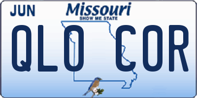 MO license plate QL0C0R
