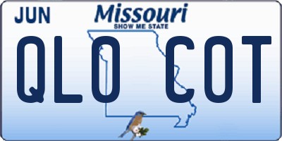 MO license plate QL0C0T