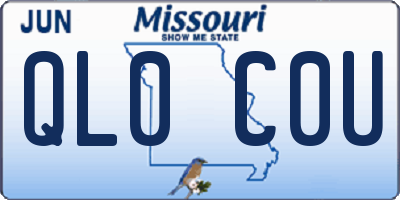 MO license plate QL0C0U