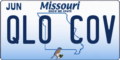 MO license plate QL0C0V