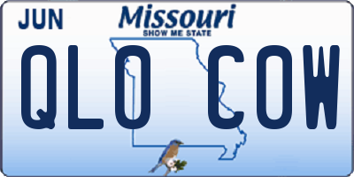 MO license plate QL0C0W