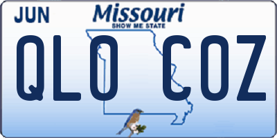 MO license plate QL0C0Z