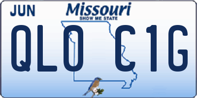 MO license plate QL0C1G
