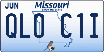 MO license plate QL0C1I