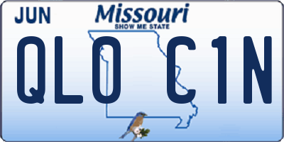MO license plate QL0C1N