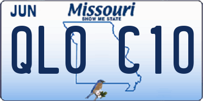MO license plate QL0C1O