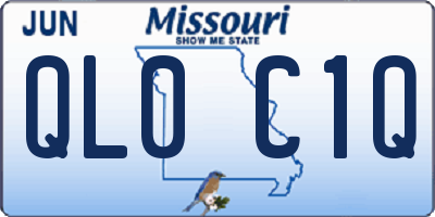 MO license plate QL0C1Q