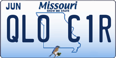 MO license plate QL0C1R