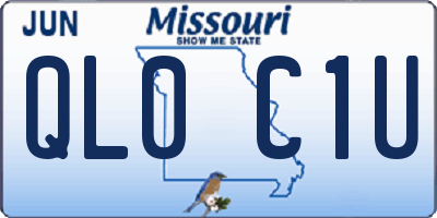 MO license plate QL0C1U