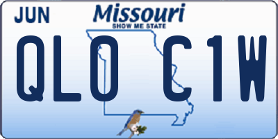 MO license plate QL0C1W
