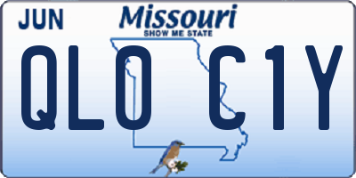 MO license plate QL0C1Y