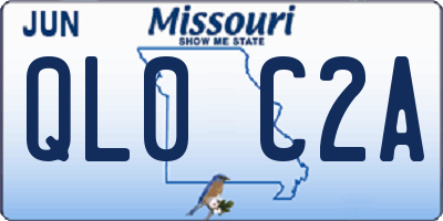 MO license plate QL0C2A