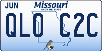 MO license plate QL0C2C