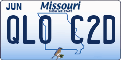 MO license plate QL0C2D