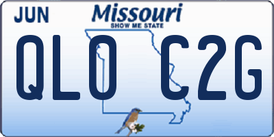 MO license plate QL0C2G