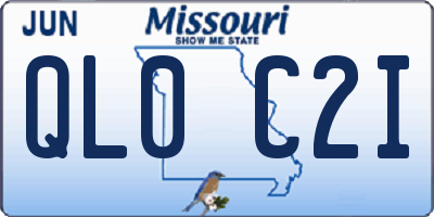 MO license plate QL0C2I