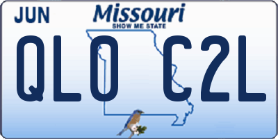 MO license plate QL0C2L