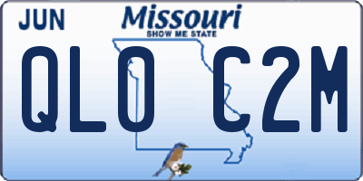 MO license plate QL0C2M