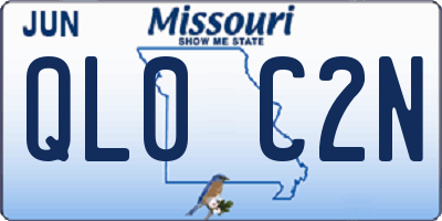 MO license plate QL0C2N