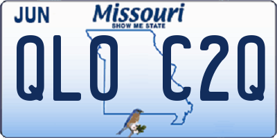 MO license plate QL0C2Q