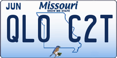 MO license plate QL0C2T