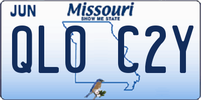 MO license plate QL0C2Y