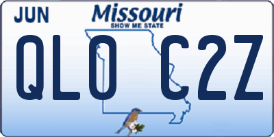 MO license plate QL0C2Z