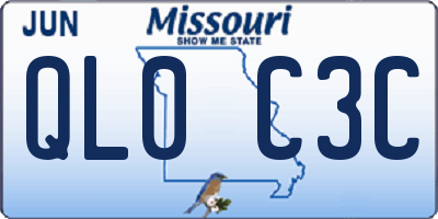 MO license plate QL0C3C
