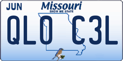 MO license plate QL0C3L