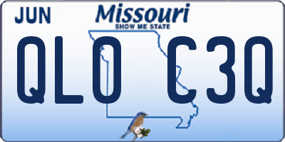 MO license plate QL0C3Q