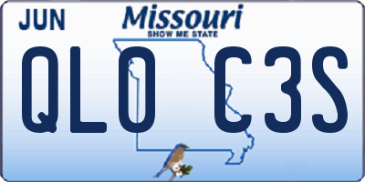 MO license plate QL0C3S