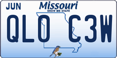 MO license plate QL0C3W