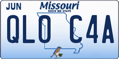 MO license plate QL0C4A