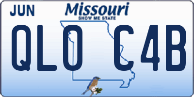 MO license plate QL0C4B