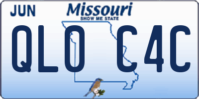 MO license plate QL0C4C