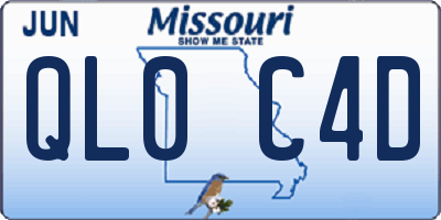 MO license plate QL0C4D