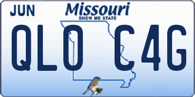 MO license plate QL0C4G